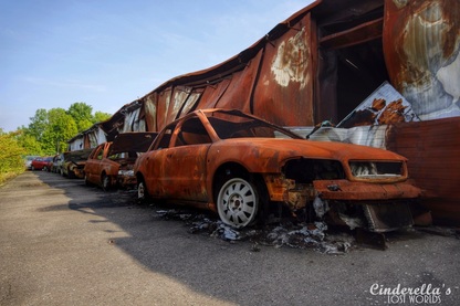 burned cars urbex
